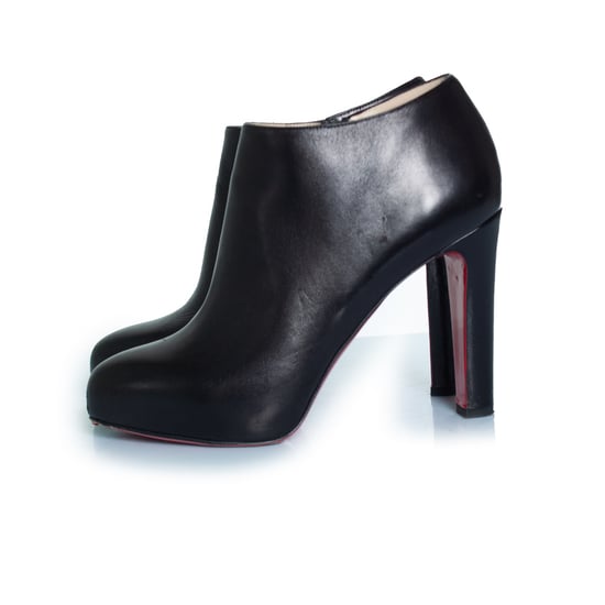 Schwarze Leder-Ankle-Boots von Christian Louboutin - Image 2