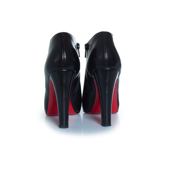 Schwarze Leder-Ankle-Boots von Christian Louboutin - Image 5