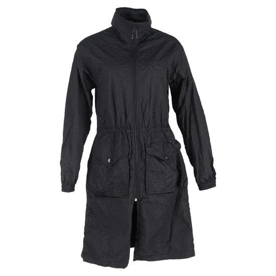Louis Vuitton Strukturierte Lange Jacke aus schwarzem Nylon - Image 1