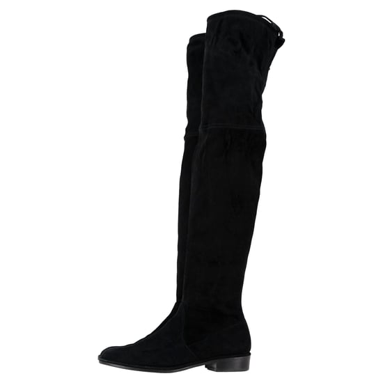 Stuart Weitzman Lowland Stretch Overknee-Stiefel aus schwarzem Wildleder - Image 4