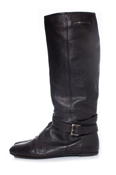 Burberry braune Lederreitstiefel - Image 2