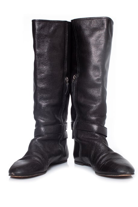 Burberry braune Lederreitstiefel - Image 3