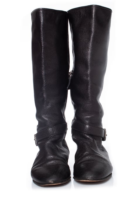 Burberry braune Lederreitstiefel - Image 4