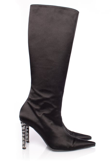 Valentino Garavani Satinstiefel mit spitzer Zehenpartie - Image 4