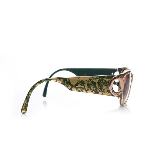 Christian Dior Vintage-Sonnenbrille in Grün und Gold. - Image 3