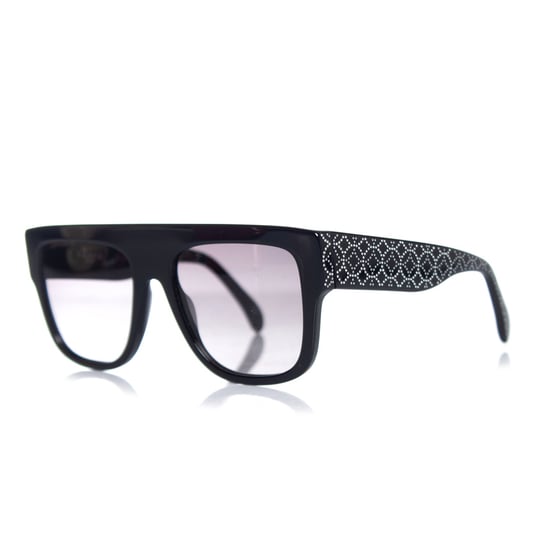 Azzedine Alaia Schwarze rechteckige Sonnenbrille mit Farbverlauf - Image 1