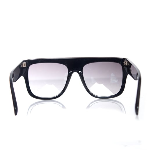 Azzedine Alaia Schwarze rechteckige Sonnenbrille mit Farbverlauf - Image 4