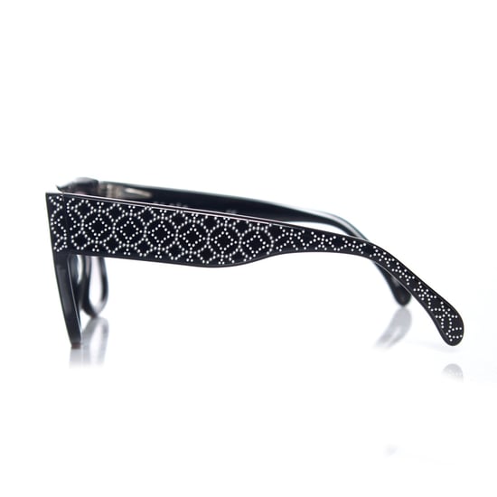 Azzedine Alaia Schwarze rechteckige Sonnenbrille mit Farbverlauf - Image 5