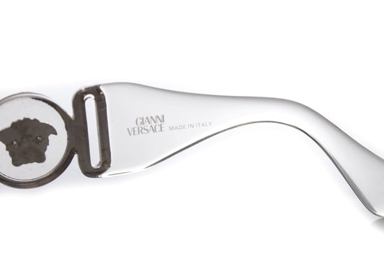 Übergroße, transparente Sonnenbrille von Gianni Versace. - Image 6
