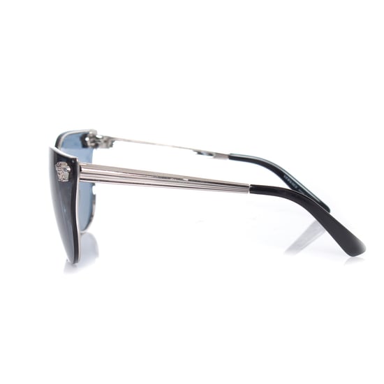 Versace Schwarze Katzenaugen-Medusa-Sonnenbrille - Image 5