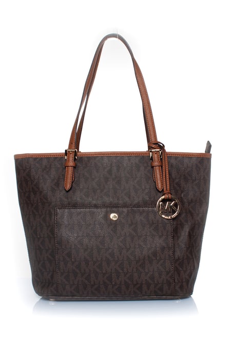 Michael Kors Jet Set Canvas-Logo-Shopper - Image 1