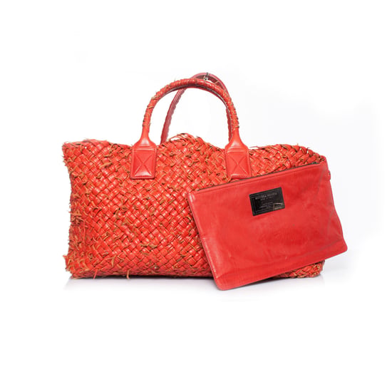 Bottega Veneta rote Cabas-Tasche mit Etui. - Image 2
