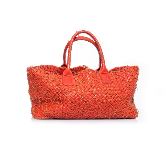 Bottega Veneta rote Cabas-Tasche mit Etui. - Image 3