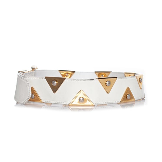 Gianni Versace Gürtel mit goldenen Dreieckapplikationen - Image 4