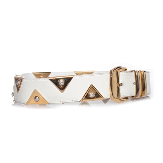 Gianni Versace Gürtel mit goldenen Dreieckapplikationen - Image 5