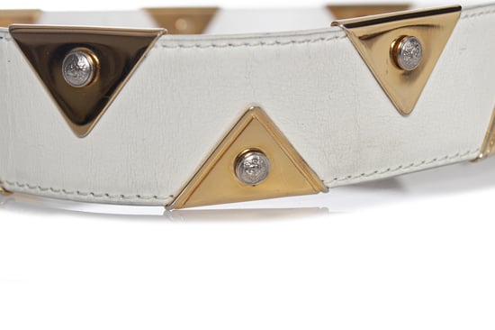 Gianni Versace Gürtel mit goldenen Dreieckapplikationen - Image 6