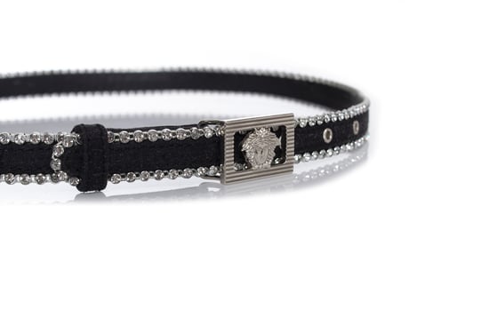 Gianni Versace Canvas-Gürtel mit Medusa-Motiv und Strass - Image 6