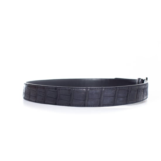 Loro Piana Alligatorgürtel aus blauem Leder - Image 4
