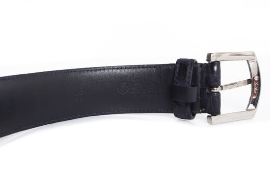 Loro Piana Alligatorgürtel aus blauem Leder - Image 6