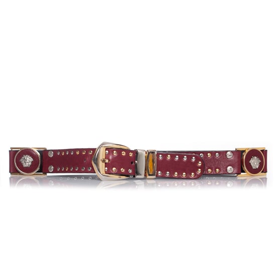 Gianni Versace Ledergürtel mit Nieten und Medusa-Motiv - Image 1