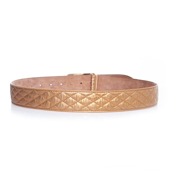 Dolce & Gabbana Goldfarbener gesteppter Ledergürtel - Image 2