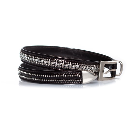 Gianni Versace Lackledergürtel mit Strasssteinen - Image 3