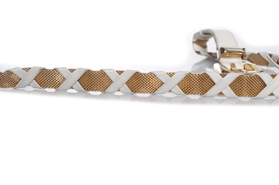 Weißer Leder- und Metallgürtel von Gianni Versace - Image 6