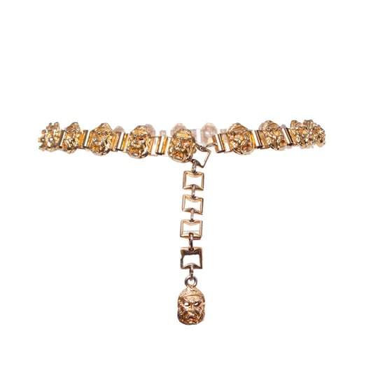 Gianni Versace Goldfarbener Ketten-Theatergürtel - Image 1
