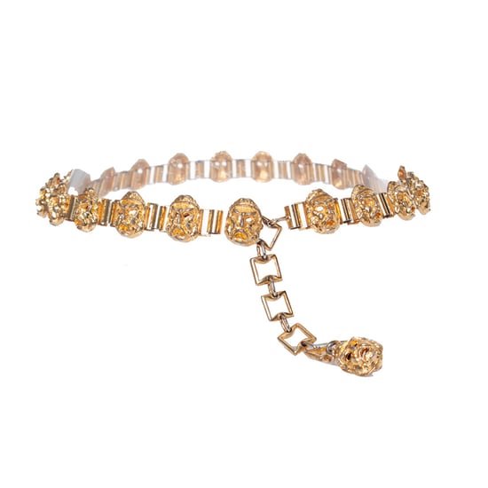 Gianni Versace Goldfarbener Ketten-Theatergürtel - Image 3