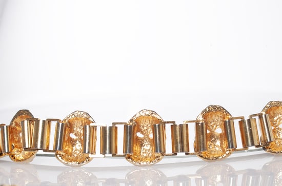 Gianni Versace Goldfarbener Ketten-Theatergürtel - Image 5