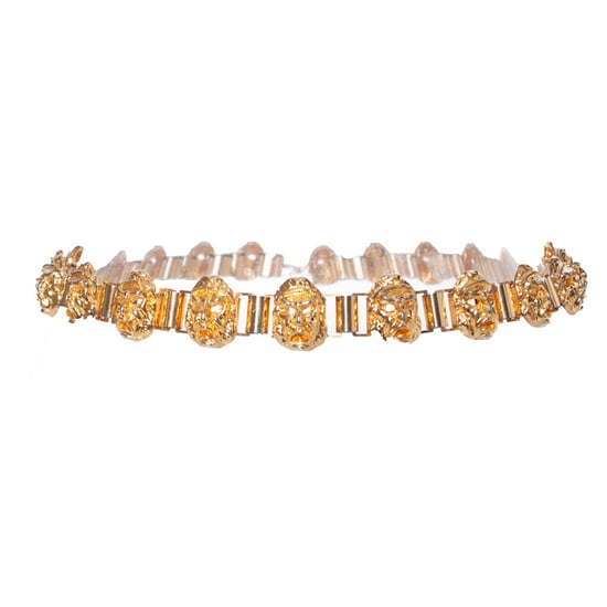 Gianni Versace Goldfarbener Ketten-Theatergürtel - Image 6