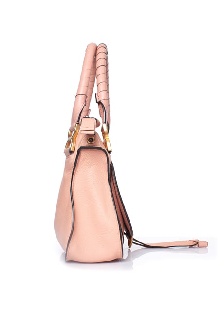 Kleine Marcie-Ledertasche von Chloe in Fallow Pink - Image 4