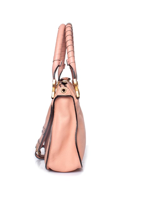 Kleine Marcie-Ledertasche von Chloe in Fallow Pink - Image 5