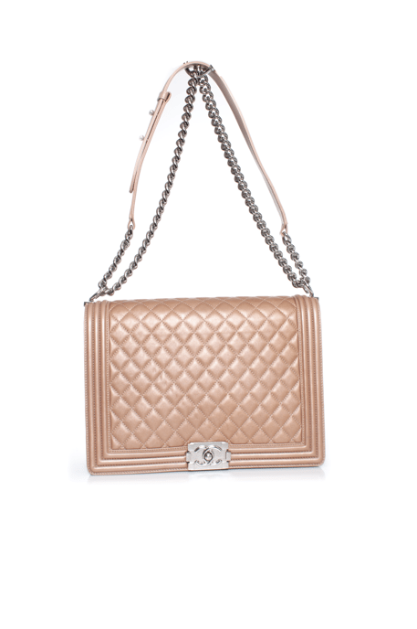 Chanel große Boy Bag aus Metallic-Leder - Image 1
