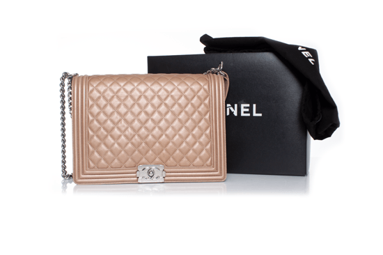 Chanel große Boy Bag aus Metallic-Leder - Image 3