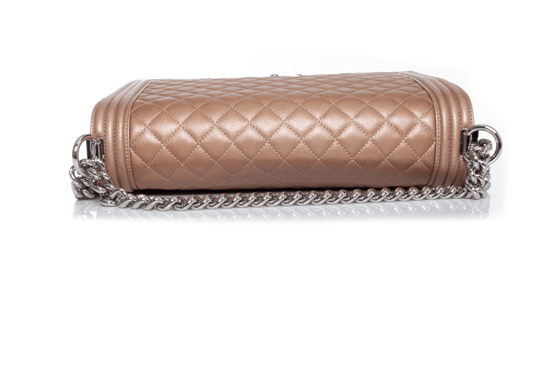 Chanel große Boy Bag aus Metallic-Leder - Image 5