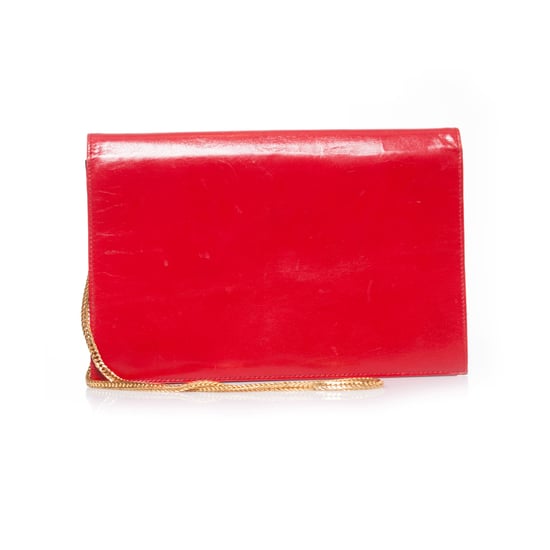 Valentino Vintage rote Schultertasche aus hochglänzendem Leder - Image 3