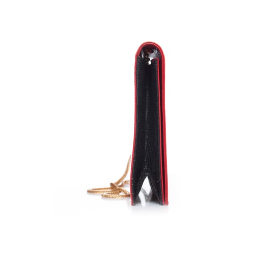 Valentino Vintage rote Schultertasche aus hochglänzendem Leder - Image 5
