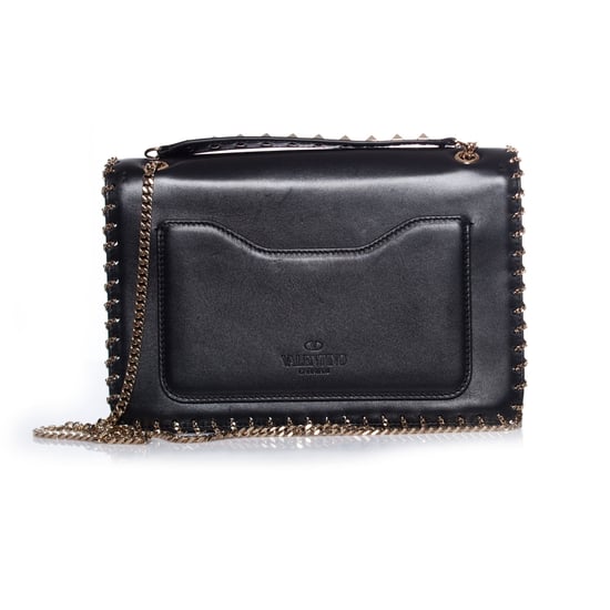 Valentino Demilune Schultertasche aus Leder mit Kette - Image 2