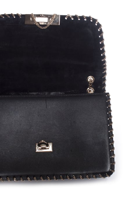 Valentino Demilune Schultertasche aus Leder mit Kette - Image 6