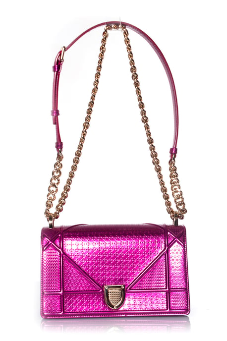 Christian Dior Metallic Diorama Klappentasche - Image 3