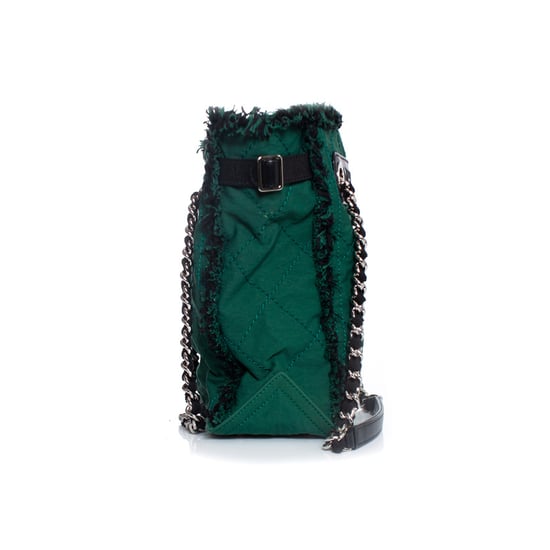 Chanel grüne gesteppte Canvas-Tasche - Image 3