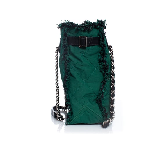 Chanel grüne gesteppte Canvas-Tasche - Image 4