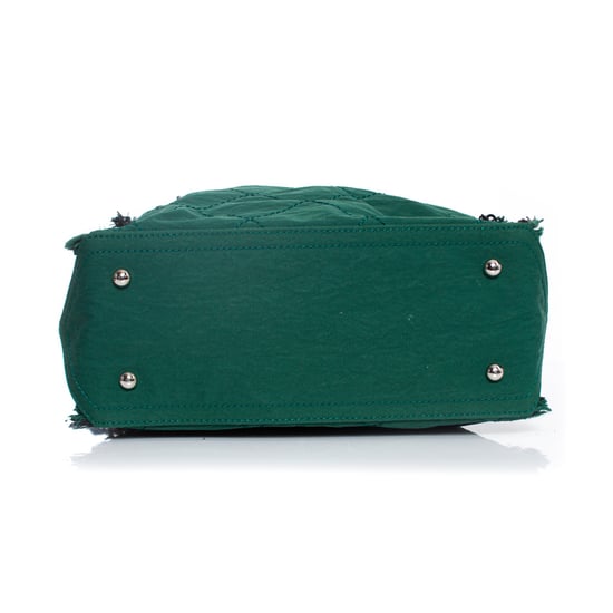 Chanel grüne gesteppte Canvas-Tasche - Image 5