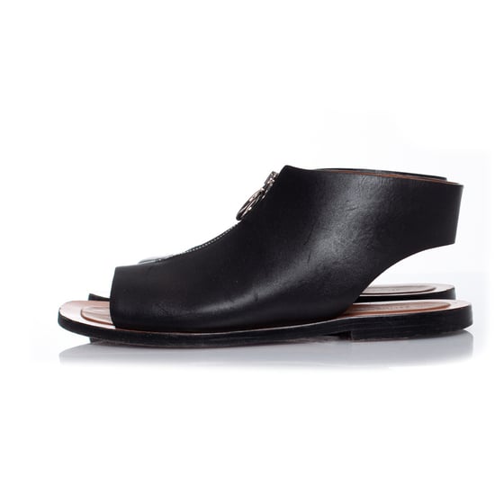 Celine Sandalen aus schwarzem Leder mit Reißverschluss - Image 2