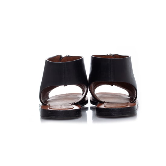Celine Sandalen aus schwarzem Leder mit Reißverschluss - Image 3