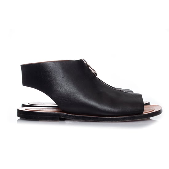 Celine Sandalen aus schwarzem Leder mit Reißverschluss - Image 6