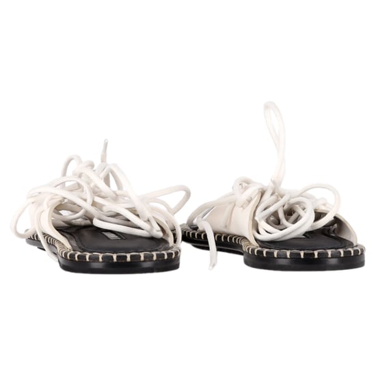 Flache Sandalen zum Binden von Ann Demeulemeester aus weißem Leder - Image 5