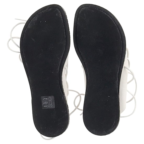 Flache Sandalen zum Binden von Ann Demeulemeester aus weißem Leder - Image 6