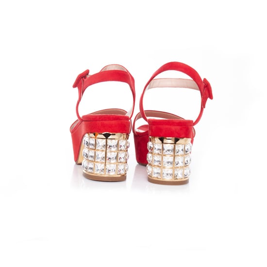 Miu Miu Kristallverzierte Plateau-Sandalen - Image 5